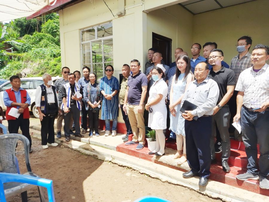 Principal Director H&FW Nagaland, Dr Vikato Kimini along with medical directorate officials and others at the inauguration of Sub Centre Sankiton on July 16.